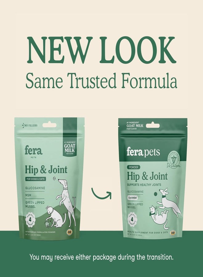 Fera Pets Goat Milk - Cat & Dog Hip and Joint Support with Glucosamine, MSM & Green Lipped Mussel - Supports Flexibility, Mobility & Bone Health - for Picky Eaters - 60 TSP - Image 2